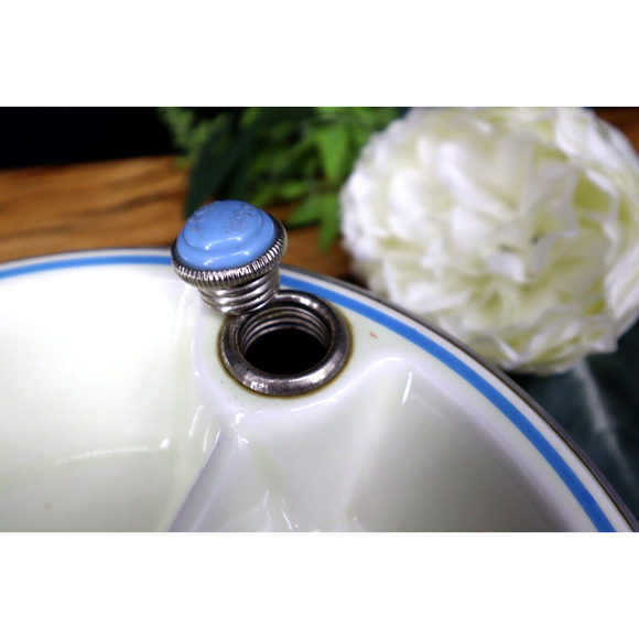 Vintage 1950s Bartsch Childs Divided Warming Plate Dish Mary Little Lamb Dog 50s - Picture 5 of 8